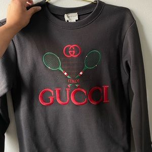 Gucci tennis crewneck sweatshirt